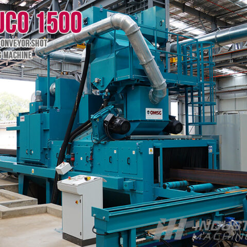 OMSG Lauco Series Shot Blaster with Roller Conveyor