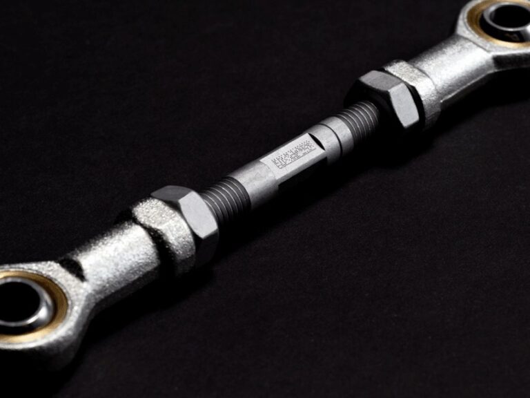 Dot peen Datamatrix on tie rod