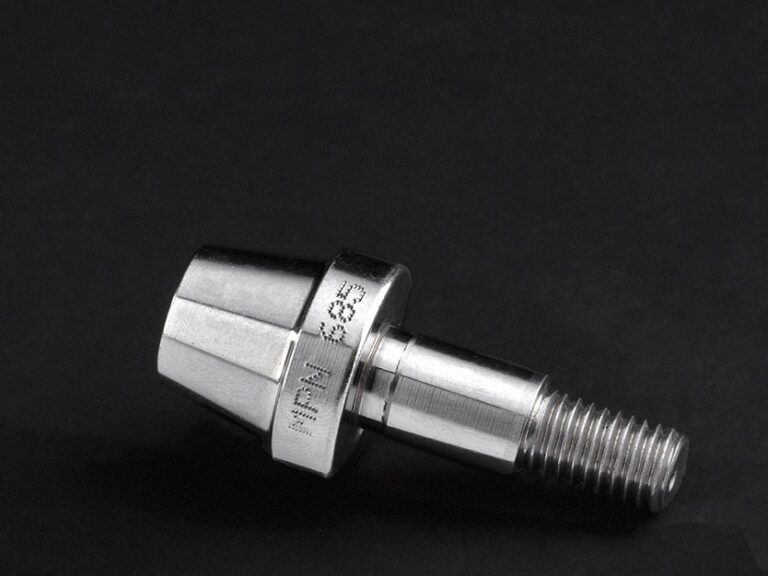 Dot peen part number on pin