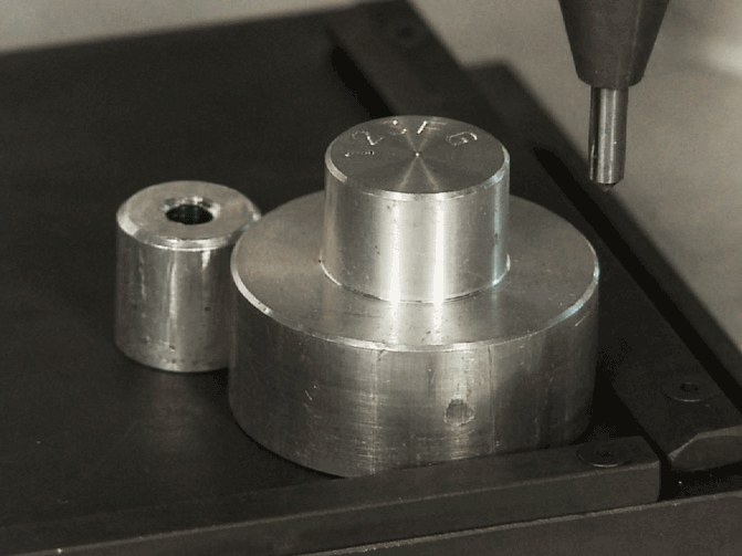 Dot peen stylus marking machined part
