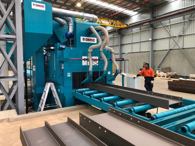 OMSG Lauco Roller Conveyor Shot Blaster